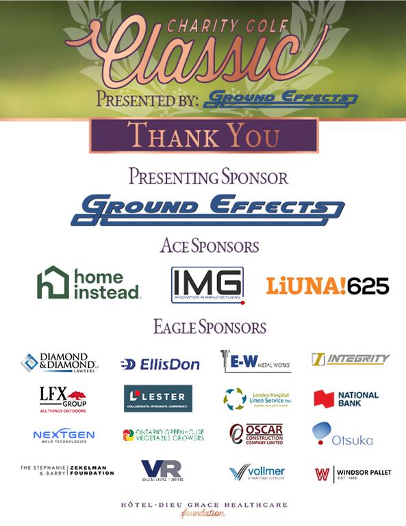 Charity Golf Classic Thank You Poster