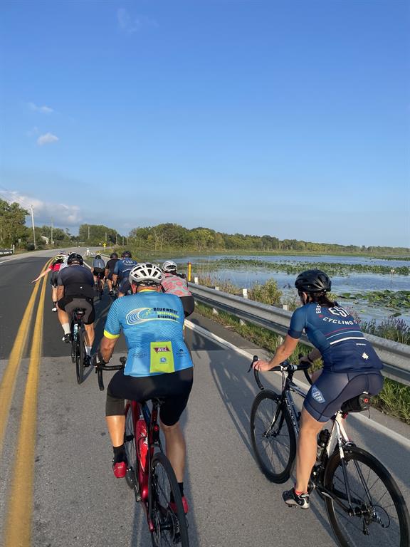 A group of cyclists