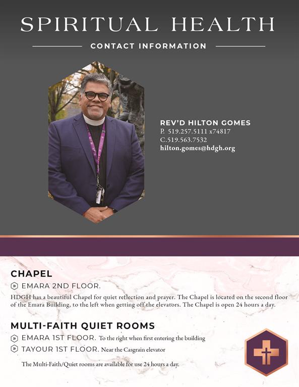 Spiritual Health Poster. Content is written in plain text above the image.